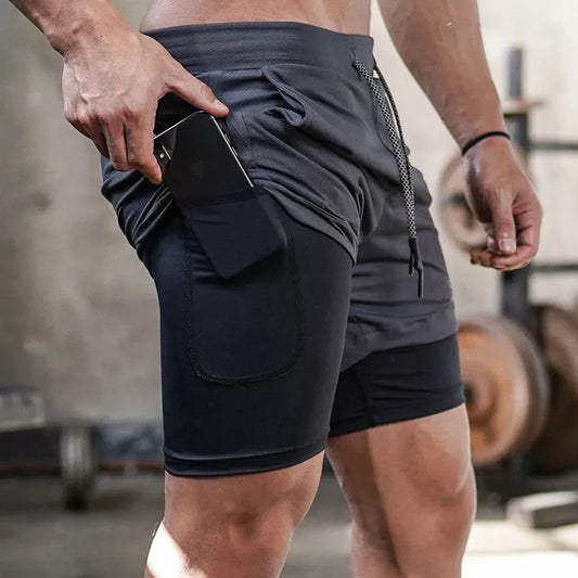 Camo 2 in 1 Fitness Shorts for Men